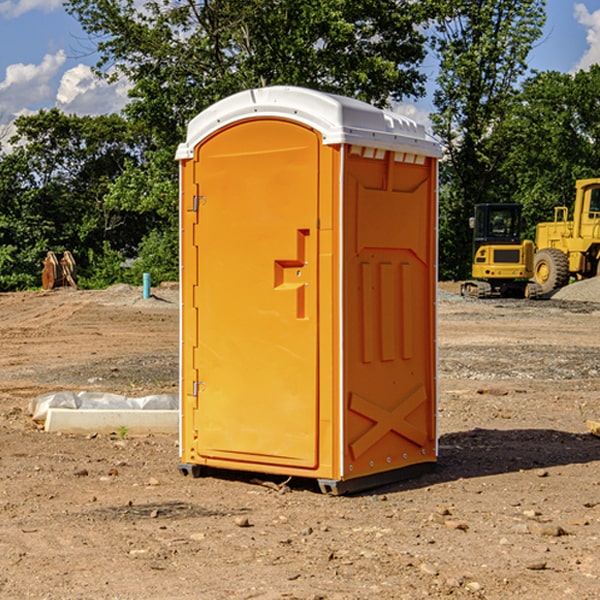 how often are the portable toilets cleaned and serviced during a rental period in Rex